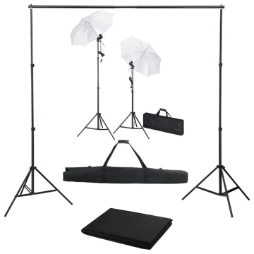 Kit studio foto cu fundal, lămpi și umbrele - Img 1