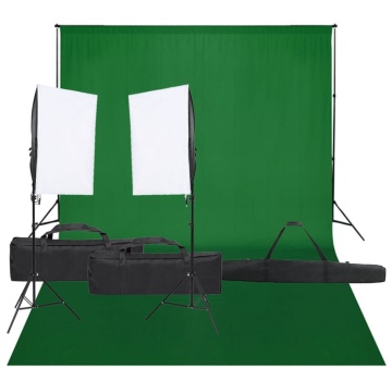 Kit studio foto cu set de lumină și fundal - Img 1
