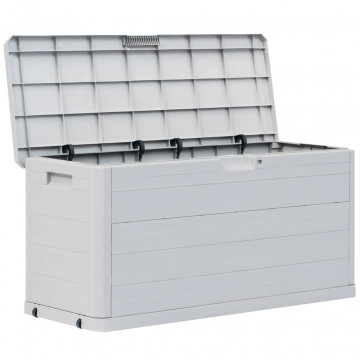 Ladă de depozitare pentru grădină, 280 L, gri deschis - Img 2