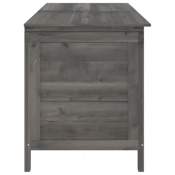 Ladă depozitare grădină antracit 150x50x56,5 cm lemn masiv brad - Img 8