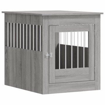 Ladă pentru câini, gri sonoma, 64,5x80x71 cm, lemn compozit - Img 2