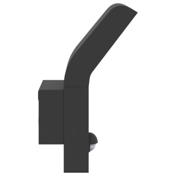 Lampă exterioară de perete cu LED/senzor, negru aluminiu turnat - Img 5