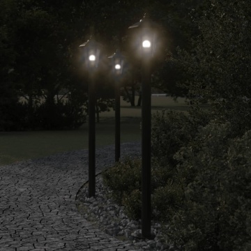 Lampă exterioară de podea, negru, 120 cm, oțel inoxidabil - Img 1