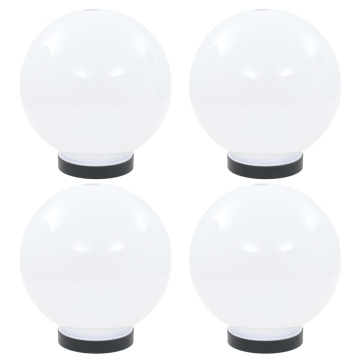 Lămpi glob cu LED, 4 buc., 20 cm, PMMA, sferic - Img 1