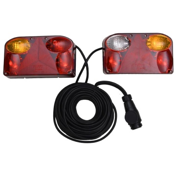 Lumini pentru remorcă 2 buc. bec clasic 12 V roșu 23x6x13 cm - Img 2