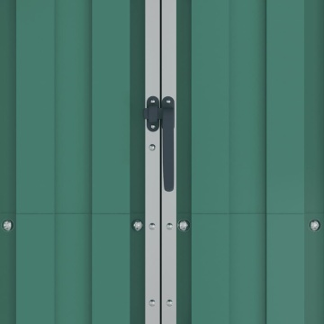 Magazie de grădină, verde, 116x45x175 cm, oțel zincat - Img 6