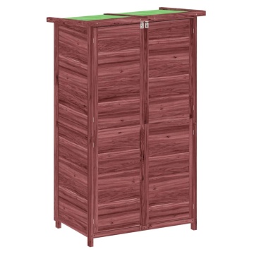 Magazie de unelte de grădină cafeniu 83x57x140cm lemn masiv pin - Img 2