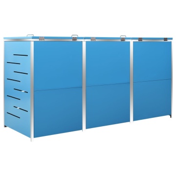 Magazie pentru trei pubele, 207x77,5x112,5 cm, oțel inoxidabil - Img 6