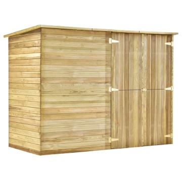 Magazie unelte de grădină, 232x110x170 cm, lemn pin tratat - Img 2