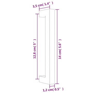 Mânere de dulap, 20 buc., negru, 128 mm, oțel inoxidabil - Img 7