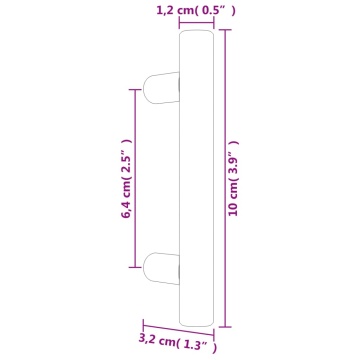Mânere de dulap, 20 buc., negru, 64 mm, oțel inoxidabil - Img 7