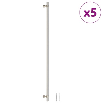 Mânere de dulap, 5 buc., argintiu, 480 mm, oțel inoxidabil - Img 2