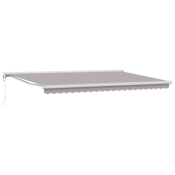 Marchiză Automată Retractabilă Gri Deschis 500x300 cm, Fabrică de Înlocuire marchiză pentru cadru de 5x3 m Gri Deschis - Img 2