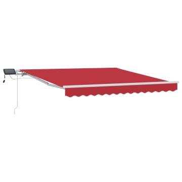 Marchiză Manuală Retractabilă cu LED Roșie 300x250 cm, Material de Înlocuire pentru Marchiză 3x2.5 m Roșie - Img 2