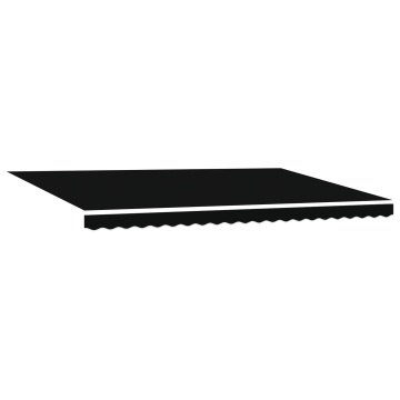 Marchiză manuală retractabilă Neagră 500x300 cm, Material de înlocuire pentru marchiză 5x3 m Negru - Img 2