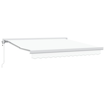 Marchiză retractabilă automată albă 300x250 cm, Marchiză de schimb pentru cadru de 3x2.5 m alb - Img 2