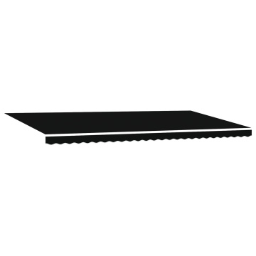 Marchiză retractabilă manuală neagră 600x300 cm, Fabric de înlocuire pentru marchiză de 6x3 m neagră - Img 2