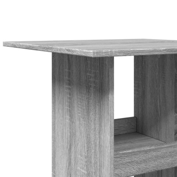 Masă bar cu depozitare sonoma gri, 60x60x102 cm, lemn prelucrat - Img 6