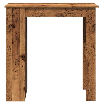 Masă bar cu rafturi, lemn vechi, 102x50x103,5 cm lemn prelucrat - Img 4