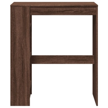 Masă bar cu rafturi, stejar maro, 90x40x103,5 cm lemn prelucrat - Img 4
