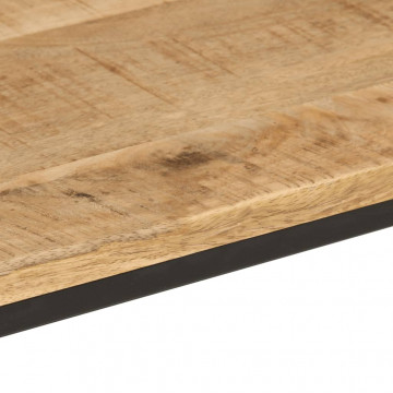 Masă consolă, 90x30x75 cm, lemn de mango nefinisat și fier - Img 8