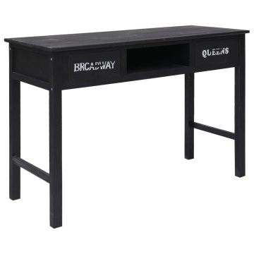Masă consolă, negru, 110 x 45 x 76 cm, lemn - Img 1