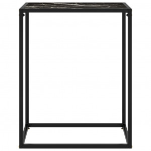 Masă consolă, negru, 60x35x75 cm, sticlă securizată - Img 2