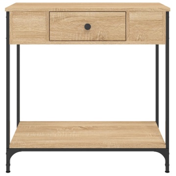 Masă consolă, stejar sonoma, 75x34,5x75 cm, lemn prelucrat - Img 5