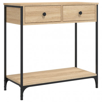 Masă consolă, stejar sonoma, 75x34,5x75 cm, lemn prelucrat - Img 2