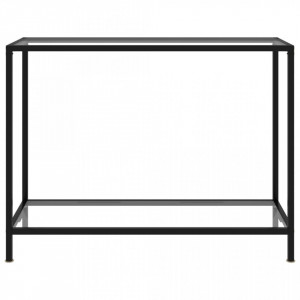 Masă consolă, transparent, 100 x 35 x 75 cm, sticlă securizată - Img 2