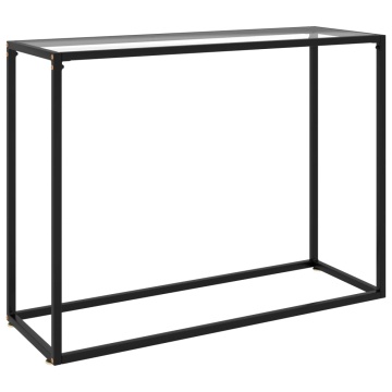 Masă consolă, transparent, 100x35x75 cm, sticlă securizată - Img 1