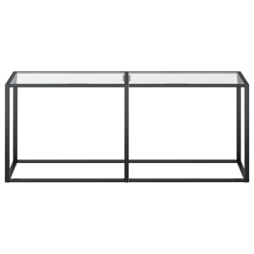 Masă consolă, transparent, 180x35x75,5 cm, sticlă securizată - Img 3