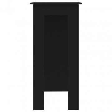 Masă de bar cu raft, negru, 102x50x103,5 cm, PAL - Img 5