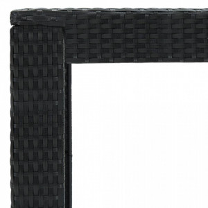 Masă de bar de grădină, negru, 100 x 60,5 x 110,5 cm, poliratan - Img 6