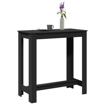 Masă de bar, negru, 102x50x103,5 cm, lemn prelucrat - Img 1