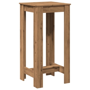 Masă de bar, stejar artizanal, 51x50x103,5 cm, lemn prelucrat - Img 2