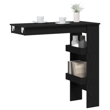 Masă de bar - Stejar Negru - 102x55x103.5 cm - Fabricată din Lemn Prelucrat - Img 3