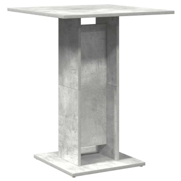 Masă de bistro, gri beton, 60 x 60 x 75 cm, lemn prelucrat - Img 5