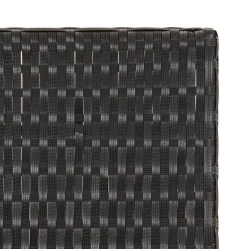 Masă de bistro pliabilă, negru, 45x35x32 cm, poliratan - Img 5