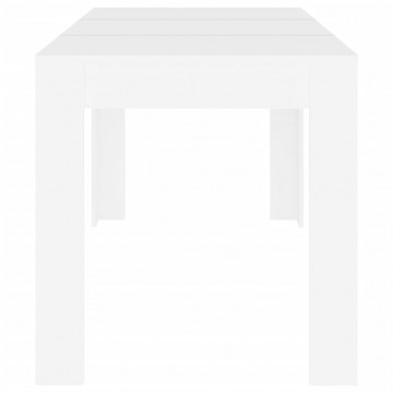 Masă de bucătărie, alb, 140x74,5x76 cm, PAL - Img 4