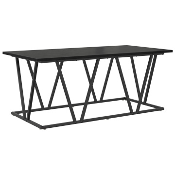 Masă de cafea Negru Stejar 100x50x40 cm din lemn compozit și metal - Img 2