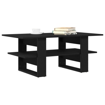 Masă de cafea Negru Stejar 102x55x42 cm Lemn prelucrat - Img 3