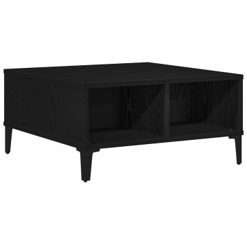 masa de cafea Negru Stejar 60x60x30 cm Lemn prelucrat - Img 2