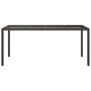Masă de Dining pentru Grădină Maro 190x90x75 cm Poliratan - Img 3