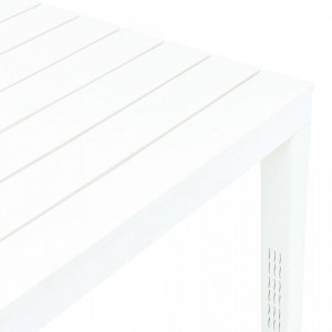 Masă de grădină, alb, 78 x 78 x 72 cm, plastic - Img 4