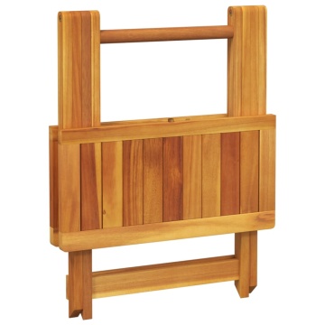 Masă de grădină pliabilă, 50x50x50 cm, lemn masiv acacia - Img 6