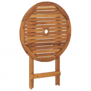 Masă de grădină pliabilă, 70 cm, lemn masiv de acacia - Img 4