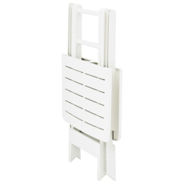 Masă de grădină pliabilă, alb, 79 x 72 x 70 cm, plastic - Img 4