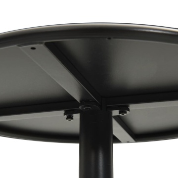 Masă de grădină rotundă, negru, Ø60x105 cm, oțel - Img 7