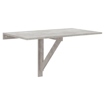 Masă de perete pliantă, gri beton, 100x60x56 cm, lemn compozit - Img 2